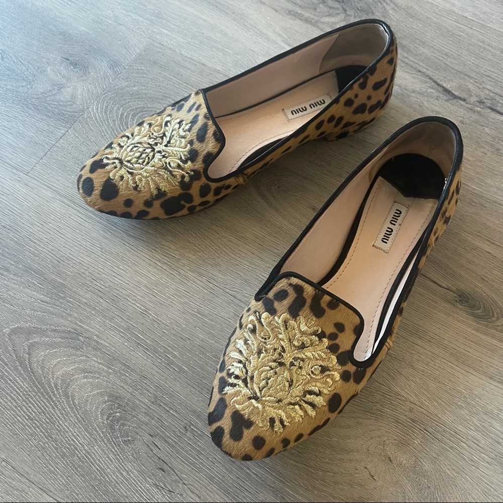 Miu Miu Crest Smoking Flat